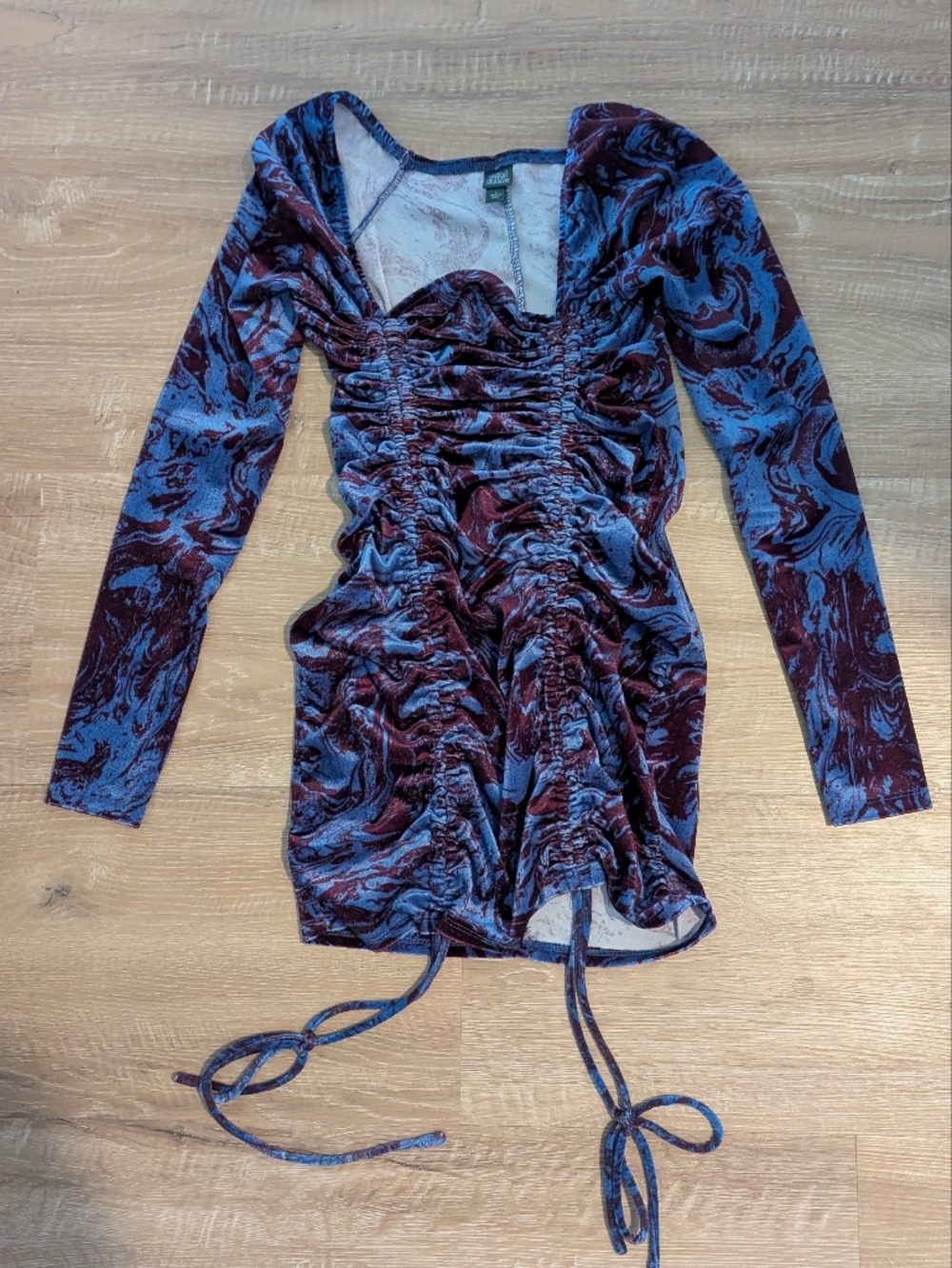 wild fable Blue and Pink Marble Print Mini Dress / Top